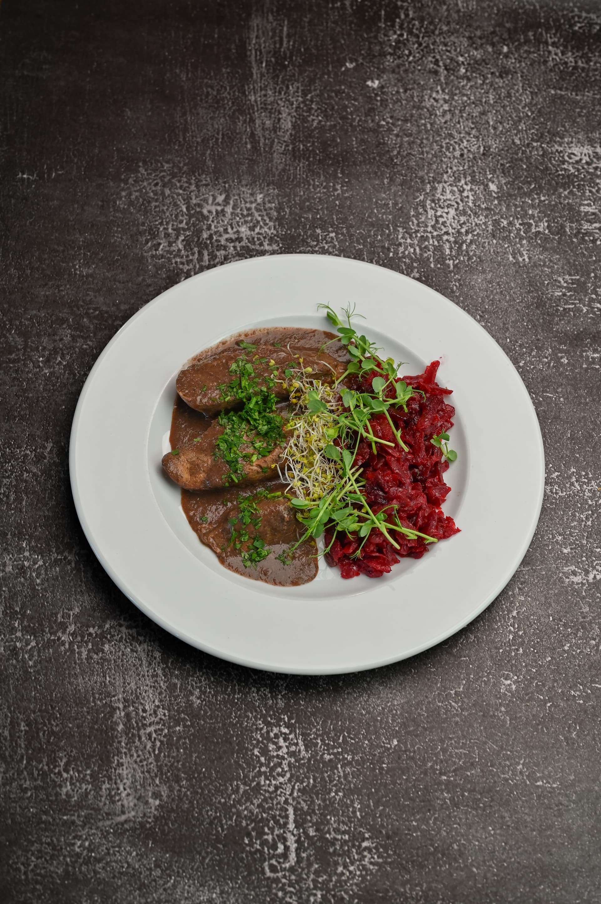 Pork tenderloin in mushroom sauce